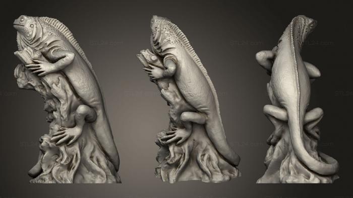 Animal figurines (Iguana, STKJ_2278) 3D models for cnc